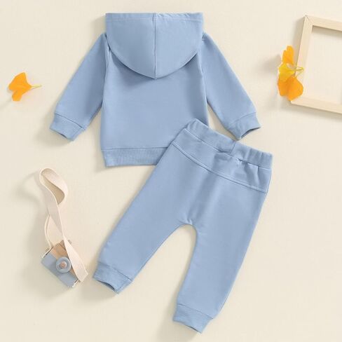 Toddler Baby Boy Clothes Fall Winter Outfits Embroidery Daddy's Mini Hoodie Sweatshirt & Joggers Pant Set in Saudi Arabia
