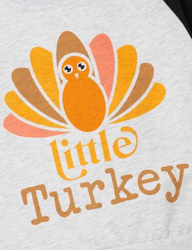 Toddler Thanksgiving Shirt Little Turkey Prints Baby Boy Long Sleeves Sweatshirt Thanksgiving Clothes in Kuwait