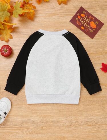 Toddler Thanksgiving Shirt Little Turkey Prints Baby Boy Long Sleeves Sweatshirt Thanksgiving Clothes in Kuwait