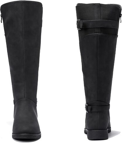 Luoika Women's Extra Wide Calf Knee High Boots, Plus Size Wide Width Knee-High Boots Winter Fall Low Heel Ridding Boots. in Saudi Arabia