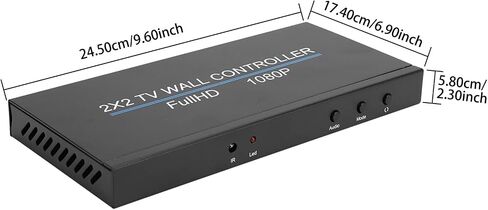 2X2 HDMI Video Wall Controller,1920 * 1080P Image Splicing Controller,HDMI 1.3 Input 4 HDMI Output,Large Dynamic Image Screen,110-240V (US) in Saudi Arabia