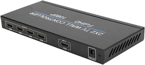 2X2 HDMI Video Wall Controller,1920 * 1080P Image Splicing Controller,HDMI 1.3 Input 4 HDMI Output,Large Dynamic Image Screen,110-240V (US) in Saudi Arabia