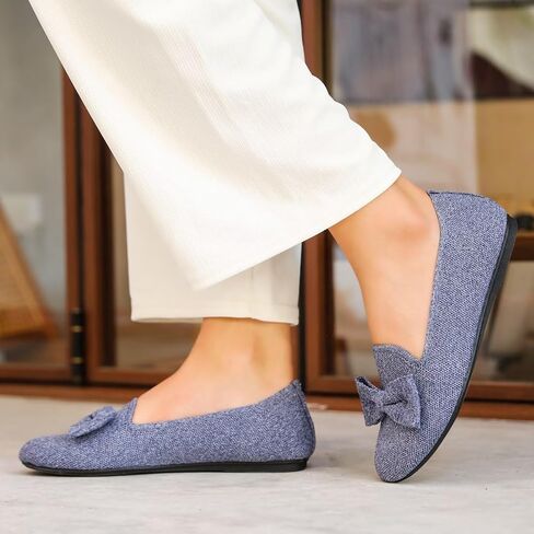 Women's Loafers Flats Bowknot Dressy Penny Shoes | Comfortable Slip-on Shoes, Business Casual Shoes, Round Closed-toe Design, Non-slip, Lightweight, Breathable, Flexible in Saudi Arabia