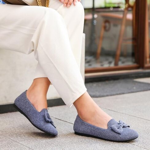 Women's Loafers Flats Bowknot Dressy Penny Shoes | Comfortable Slip-on Shoes, Business Casual Shoes, Round Closed-toe Design, Non-slip, Lightweight, Breathable, Flexible in Saudi Arabia