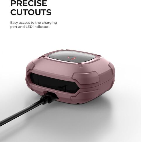 حافظة Dexnor متينة ممتصة للصدمات لجرابات Beats Fit Pro (2021) مع قفل آمن وغطاء شفاف مقاوم للصدمات مع حلقة تسلق وحلقة مفاتيح لـ Beats Fit Pro 2021 أسود in Kuwait