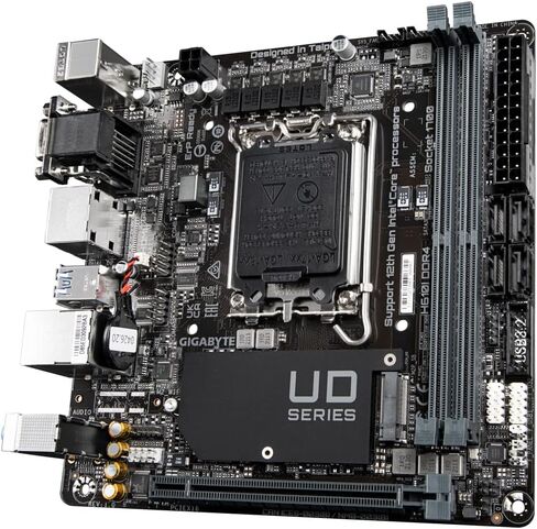 اللوحة الأم Gigabyte H610I DDR4 - تدعم وحدات المعالجة المركزية Intel Core 14th، 4+1+1 Hybrid Digital VRM، حتى 3200 ميجا هرتز DDR4 (OC)، 1xPCIe 3.0 M.2، GbE LAN، USB 3.2 Gen 1 in Saudi Arabia