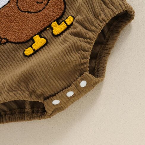 Duck Hunting Baby Boy Girl Clothes Mallard Duck Embroidery Romper Sleeveless Corduroy Overalls Jumpsuit Farm Outfit in Saudi Arabia
