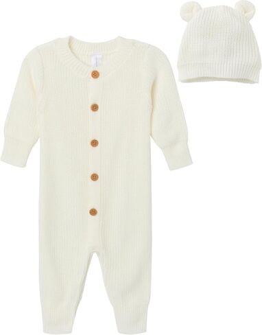 by Gerber Unisex Baby Sweater Knit Romper & Hat Set in Saudi Arabia