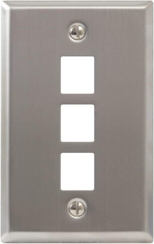 ICC Single Gang 1-Port Classic Faceplate for EZ and HD Style Keystone Connectors, Wallplate for Networking and Home Installations, Durable and Easy to Install, White, 25-Pack in Saudi Arabia