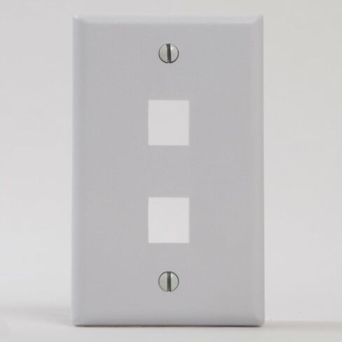 ICC Single Gang 1-Port Classic Faceplate for EZ and HD Style Keystone Connectors, Wallplate for Networking and Home Installations, Durable and Easy to Install, White, 25-Pack in Saudi Arabia