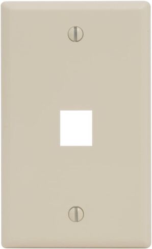 لوحة واجهة كلاسيكية بمنفذ واحد من ICC لموصلات Keystone بنمط EZ وHD، لوحة حائط للشبكات والتركيبات المنزلية، متينة وسهلة التركيب، بيضاء، 25 قطعة in Kuwait