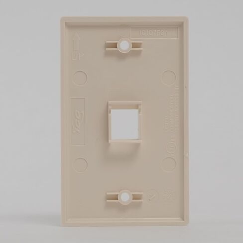 لوحة واجهة كلاسيكية بمنفذ واحد من ICC لموصلات Keystone بنمط EZ وHD، لوحة حائط للشبكات والتركيبات المنزلية، متينة وسهلة التركيب، بيضاء، 25 قطعة in Kuwait