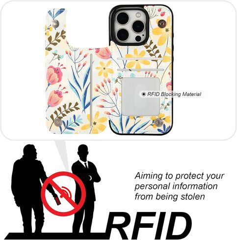HAOPINSH for iPhone 16 Pro Case Wallet with Card Holder, White Leopard Cheetah Pattern Back Flip Folio PU Leather Kickstand Card Slots Case for Women Girls, Double Magnetic Clasp Shockproof Case 6.3" in Kuwait