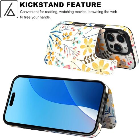 HAOPINSH for iPhone 16 Pro Case Wallet with Card Holder, White Leopard Cheetah Pattern Back Flip Folio PU Leather Kickstand Card Slots Case for Women Girls, Double Magnetic Clasp Shockproof Case 6.3" in Kuwait