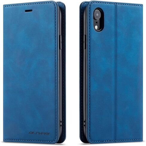 QLTYPRI Wallet Case for iPhone XR, 3 Card Holders, Black in Saudi Arabia