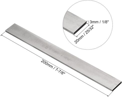 uxcell Square Lathe Tool Bit Blank 3mm x 16mm x 200mm (1/8" x 5/8" x 7-7/8") M2 HSS (High Speed Steel) Lathe Turning Tool Milling Blanks Rectangular Fly Cutter Mill Blank in Saudi Arabia
