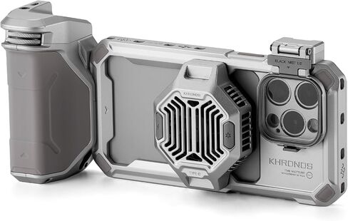 Tilta Khronos Ultimate Kit Compatible with iPhone 15 Pro Max - Titanium White | Includes Phone Case, LED Light, Hub, Handles, Cooling Fan, ND Filter + More | Mobile Filmmaking System in Saudi Arabia