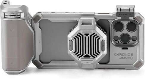 Tilta Khronos Ultimate Kit Compatible with iPhone 15 Pro Max - Titanium White | Includes Phone Case, LED Light, Hub, Handles, Cooling Fan, ND Filter + More | Mobile Filmmaking System in Saudi Arabia