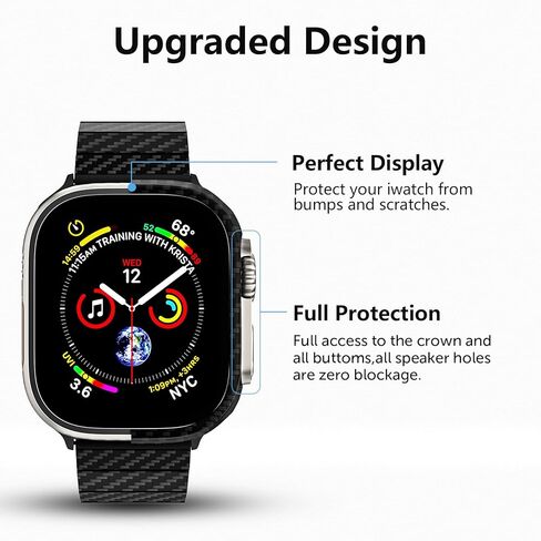 حافظة LULULOOK متوافقة مع Apple Watch Ultra 2/ Ultra 49 مم، حافظة صلبة من ألياف الكربون الأراميد غطاء حماية رفيع للغاية لساعة iWatch 49 مم in Kuwait