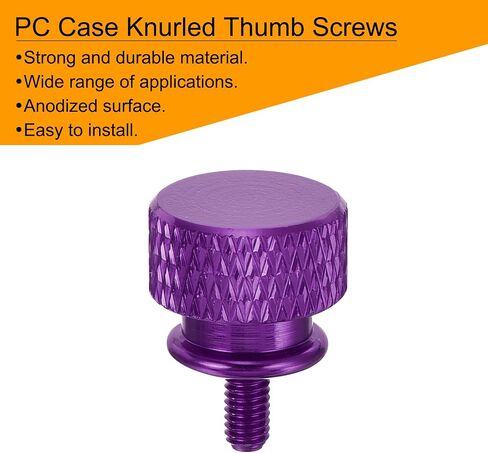 MECCANIXITY 12pcs M3x10mm Knurled Thumb Screw Computer Case Threaded Hand Tighten Screws Aluminum Alloy for PC Case, Black in Saudi Arabia