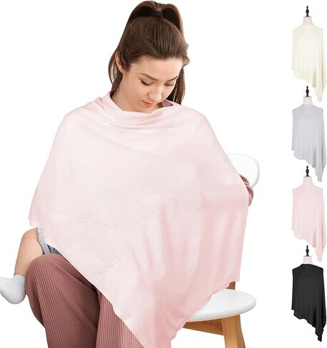 MVUOCR Breathable Nursing Cover, Breastfeeding Cover for Women, Privacy Nursing Covers Up for Breastfeeding, Multi-Use Ponchy Nursing Covers, Scarf, Shawl (Grey) in Saudi Arabia