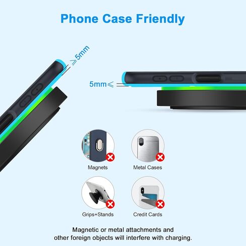 لوحة شاحن لاسلكية متوافقة مع Motorola Moto G Stylus 5G 2024 G Power 2024، Edge Razr 2024 Razr+ Edge+ 2023 50 Ultra 40 X50، شحن سريع 18 واط Android Charger Block 15W Phone Cargador Inalámbrico in Saudi Arabia