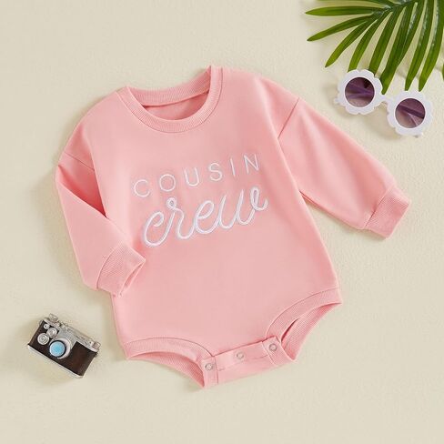 Frietlebird Newborn Baby Boy Fall Winter Clothes Oversized Sweatshirt Romper Long Sleeve Bubble Romper 0 3 6 9 12 18 Months in Saudi Arabia