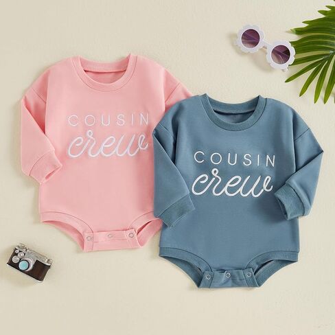 Frietlebird Newborn Baby Boy Fall Winter Clothes Oversized Sweatshirt Romper Long Sleeve Bubble Romper 0 3 6 9 12 18 Months in Saudi Arabia