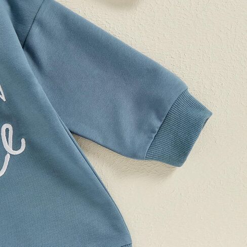 Frietlebird Newborn Baby Boy Fall Winter Clothes Oversized Sweatshirt Romper Long Sleeve Bubble Romper 0 3 6 9 12 18 Months in Saudi Arabia