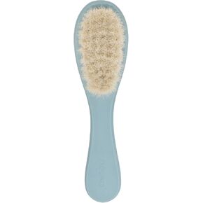 nouka Baby's First Hair Brush | Ultra-soft Natural Bristles | Wooden Design with Silicone Sleeve | Bloom