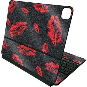 MightySkins Glossy Glitter Skin Compatible with Apple Magic Keyboard for iPad Pro 12.9" (3rd-6th Generation) - Magic Pineapple | Protective, Durable High-Gloss Glitter Finish | Made in The USA