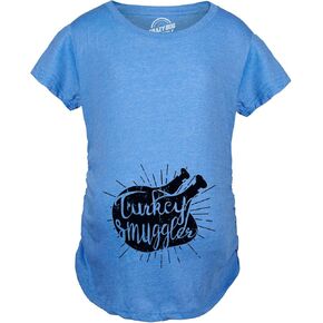 Turkey Smuggler T Shirt Funny Thanksgiving Maternity Shirt Pregnancy New Baby Tee