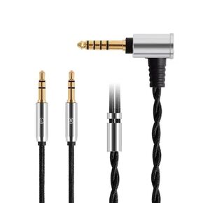 FAAEAL Replacement Cable for Hifiman SUNDARA Ananda,Upgrade Cable for Hifiman HE4XX/HE-400i/HE560/HE-350/HE1000 Headphone 2.5mm/3.5mm/4.4mm to Dual 3.5mm Jack Male Cord 1.45meters/4.7ft (3.5mm Jack)