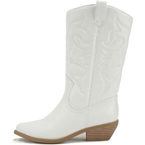 Soda Reno Women Western Cowboy Pointed Toe Knee High Pull On Tabs Boots (Cognac, US Footwear Size System, Adult, Women, Numeric, Medium, 12)