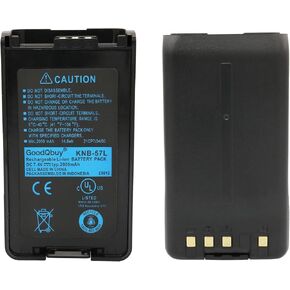 7.4V 2000mAh Li-ion Replacement walkie Talkie Battery Pack KNB-24 KNB-24L KNB-35 KNB-35L KNB-56 KNB-56L KNB-57 KNB-57L for Kenwood Radio TK-2140 TK-3140 TK-2148 TK-3148 TK-2160 TK-2170 (2 Packs)