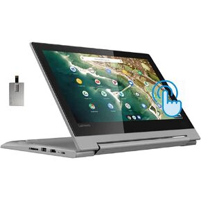 Lenovo 2022 Chromebook Flex 3, 2-in-1 11.6" HD Touchscreen for Business and Student Laptop, MediaTek MT8173C CPU, 4GB LPDDR3, 32GB eMMC, PowerVR Graphics, Webcam, Chrome OS, Grey, 32GB USB Card