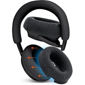 WC SweatZ QC Ultra V2 - Patented Protective Earpad Covers for Bose QuietComfort Ultra by Wicked Cushions | Sweatproof & Easily Washable | Does not fit Any Other Bose Headphones | Black