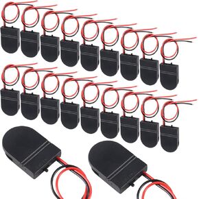20PCS CR2032 Battery Holder Coin Button Cell Battery Holder Case CR2032 Battery Holder 1 x 3V CR2032 Button Coin Cell Battery Holder with Wire Leads - Transprent