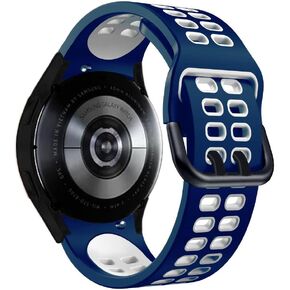 سوار ساعة Threeeggs لساعة Galaxy Watch 4، حزام سيليكون 20 مم لساعة Samsung Galaxy Watch 6 / Watch 5 / Watch 5 Pro، سوار معصم رياضي ناعم للنساء والرجال
