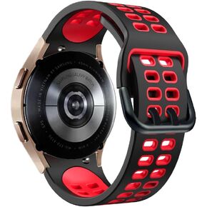 Threeeggs Watch Band for Galaxy Watch 4, 20mm Silicone Strap for Samsung Galaxy Watch 6 / Watch 5 / Watch 5 Pro, Soft Sports Wristband for Women Men in Saudi Arabia