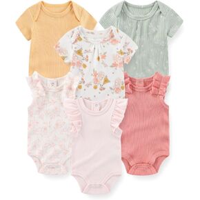 Fashion Baby Boy Girl Bodysuits 6-Pack Casual Cotton Soft Infants Outfit New born Clothes