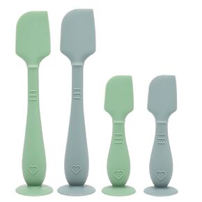 Baby Diaper Cream Spatula, Silicone Baby Diaper Rash Cream Applicator, Soft Butt Paste Spatula Brush with Suction Base for Newborn Essentials, 4-Pack