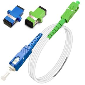 (1m - 2Pack) SM SC/UPC to SC/APC Fiber Optic Patch Cable, Armored Single Mode Fiber Patch Cable, Fiber Optic Jumper Optical Patch Cord - SIMPLEX - 9/125um - OS1/OS2 Compatible, LSZH White