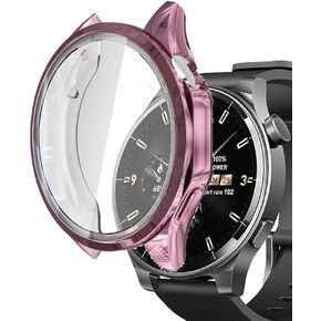 Compatible with TOZO S5 1.43" Round Smartwatch, TPU Cases with Screen Protector, 9H