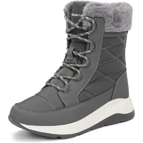DREAM PAIRS Women's Winter Snow Boots Waterproof Warm Faux Fur Comfortable Outdoor Ladies Winter Booties