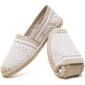 HEAWISH Ballet Flats for Women Loafer Slip on Shoes,Breathable Womens Shoes Dressy Casual Espadrilles for Women Rope Loafer Flats