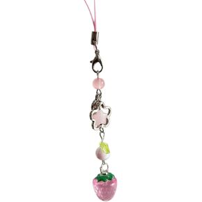 Cute Bag Pendant Portable Phone Chain Strawberry Shape Stylish Phone Jewelry Phone Pendant for Parties and Gatherings, As Pictures Show, Red