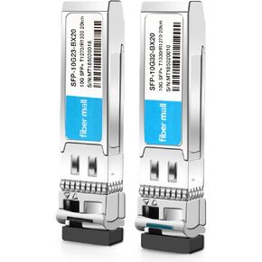 10G SFP+BIDI Transceiver a Pair for Cisco Meraki SFP-10G-BX40U-I Ubiquiti UF-SM-10G-S-U40 Mikrotik D-Link Netgear 10GBASE BiDi SFP+1270nm and 1330nm 40km DOM Other Open Switches