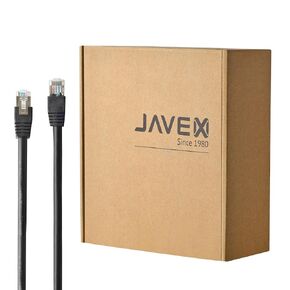 JAVEX CAT6 UTP خارجي (1000 قدم)، 550 ميجا هرتز، 23AWG، كابل CCA Ethernet بالجملة، صندوق سهل السحب، 305 متر، أبيض
