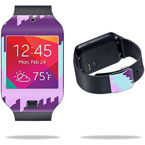 MightySkins Skin Compatible with Samsung Galaxy Gear 2 Neo Smart Watch Cover Skins Sticker Watch Crazy Rectangles